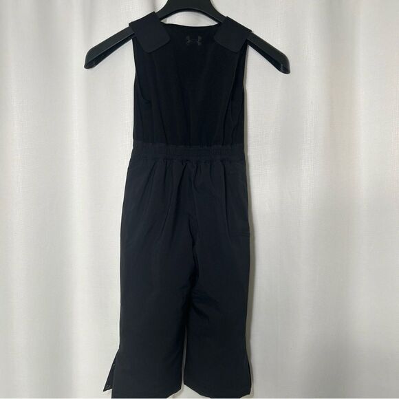 Under Armour Kids Size 4 Black Cold gear  Snow Bibs Zip Front Velcro Top - Picture 9 of 16